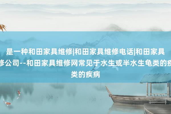 是一种和田家具维修|和田家具维修电话|和田家具维修公司--和田家具维修网常见于水生或半水生龟类的疾病
